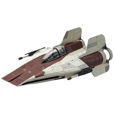 Image of Revell (Bandai original 01210 Star Wars A Wing Starfighter 1:72 Scale Unbuilt/Pre coloured/Clip Together (Non Glue) Plastic Model Kit with Display Base