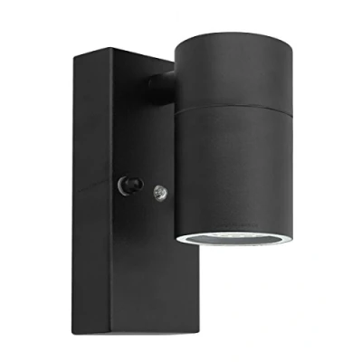 Image of Long Life Lamp Company Black Outdoor Wall Light Dusk Till Dawn Sensor Stainless Steel IP65 ZLC089B