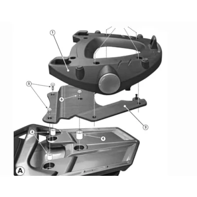 Image of GIVI E228 Topcase Mounting Kit