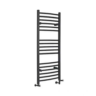 Image of Milano Artle Anthracite Dual Fuel Curved Heated Towel Rail 1200mm x 498mm
