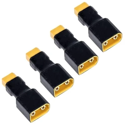 Image of LINSYRC 4pcs XT60 Female Connector to XT90 Male Adapter for RC Lipo Battery ESC (XT60 Male)