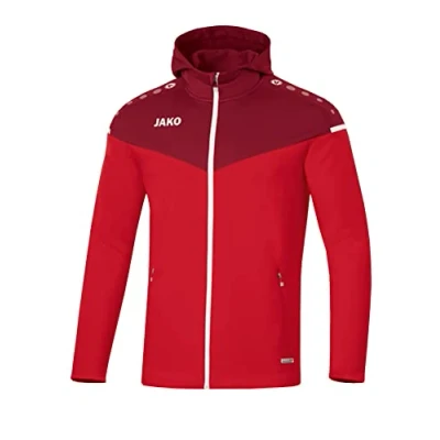 Image of JAKO Women&#039;s Champ 2.0 Hooded Jacket, Red/Wine red, 38