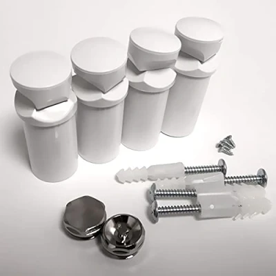 Image of MyHomeware Set of Universal White Brackets for Heated Towel RAIL Radiator Flat Or Curved