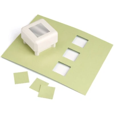 Image of Martha Stewart Page Punch Scallop Square, 1.5 inch, Other, Multicoloured, 8.73 x 11.27 19.52 cm