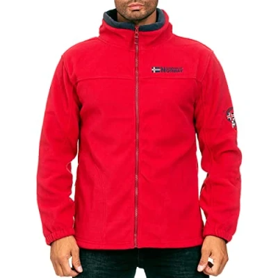 Image of Geographical Norway Mens Fleece Jacket Tamazonie Men Red S