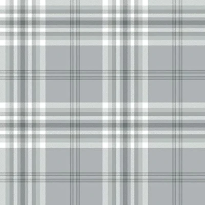 Image of Catherine Lansfield Kelso Check Wallpaper Silver Grey