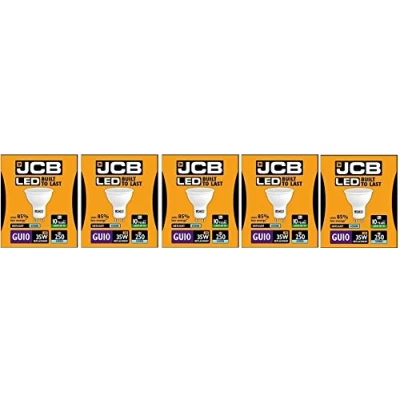 Image of 5 X JCB 3w = 35w LED GU10 100deg 6500k Daylight 250lm [Energy Class A+]