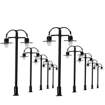 Image of L333 10pcs model Railway Lamppost lamp HO N 4.5cm 12V street lights outdoor light building kit