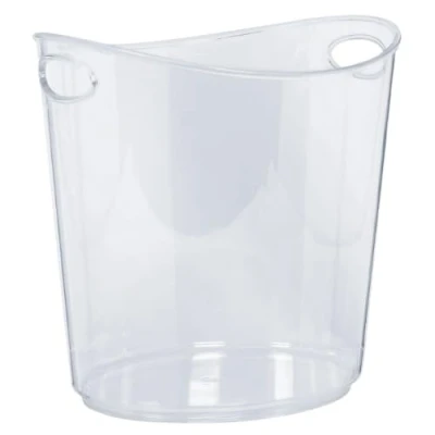 Image of amscan 431978 Premium Re usable Clear Plastic Beer Wine &amp; Champagne Bottle Cooler Ice Bucket