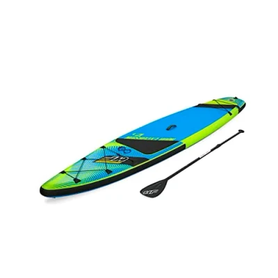 Image of Bestway Hydro Force Aqua Excursion Tech Inflatable Stand Up Paddleboard Set SUP with Hand Pump, Backpack, Leash, Fin, Paddle