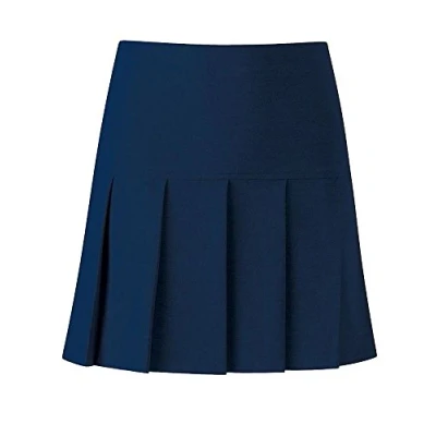 Image of Banner Charleston Pleated School Skirt Navy Waist 42&quot;, Length 22&quot;