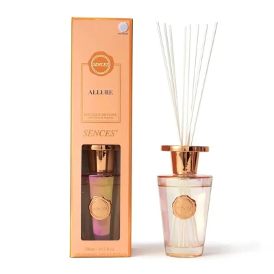 Image of Sences Luxury Reed Diffuser 300ml Scented with Allure, Long Lasting Natural Aroma, Premium Essential Oils, Elegant Glass Bottle, Ideal for Home, Office &amp; Spa, Enchanting Sophisticated Fragrance