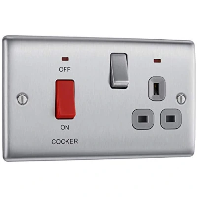 Image of BG Electrical Switched Cooker Control Unit with a Power Indicator and Socket