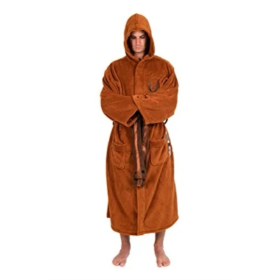 Image of Star Wars Men&#039;s Jedi Master Fleece Comfy Robe Bathrobe, brown, XXL