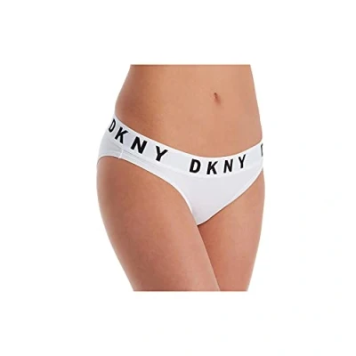 Image of DKNY Women&#039;s Cozy Boyfriend Bikini Style Underwear, White/Black, Large