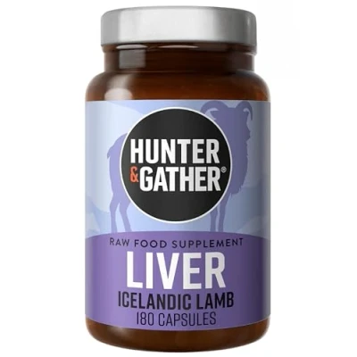 Image of Hunter &amp; Gather Nose to Tail 180 Liver Capsules Wild, Grass Fed Icelandic Lamb Ancestral Inspired Supplements Raw Freeze Dried No GMO Feeds, Antibiotics Or Hormones