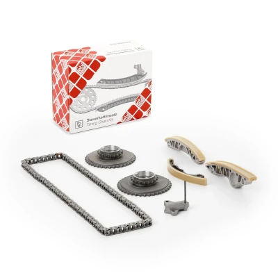 Image of 059109229J, 059109229JS8, 59109229JS8 Timing chain Kit FEBI BILSTEIN 185695 Simplex, Closed AUDI: A4 B8 Saloon, Q7, Avant