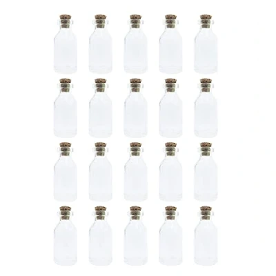 Image of WYAN 20Pcs 5ML mini glass bottle,mini bottles with cork,shot wedding favours,for DIY Arts Crafts Decoration