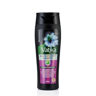 Image of Vatika Naturals Multivitamin Blackseed Shampoo 400ml For Shine, Complete Nourishment &amp; Strength Enriched With Blend Of Vitamin A,E,F