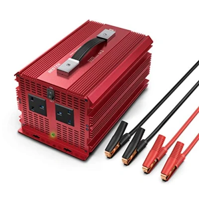 Image of BESTEK 2000W Power Inverter DC 12V to AC 230V 240V Car Voltage Converter with Cigarette Lighter Adapter and Battery Clip