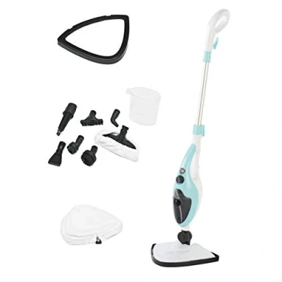 Image of 10 in 1 1500W Neo® Hot Steam Mop Cleaner Floor Carpet Window Washer Hand Steamer (Blue)