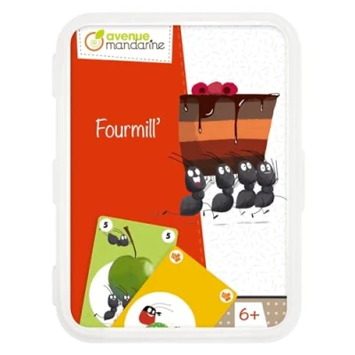 Image of Avenue Mandarine Ref CO182C Fourmill Card Game Cards Featuring Elegant &amp; Original Graphics, Resealable Plastic Box, 3 5 Players, Suitable for Ages 6+