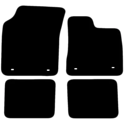 Image of Carsio Carpet Car Mats For Chrysler Ypsilon 2011 2018 4 Piece Set Tailored Fit Floor Mat Complete Accessory Black Custom Fitted All Weather, Anti Slip Backing &amp; Grey Trim