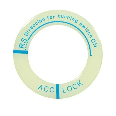 Image of Car Key Ignition Light Epoxy Switch Decoration Ring，Car Motorcycle Luminous Ring Circle Cover Trim Universal（ Black, Blue）(Green Blue)