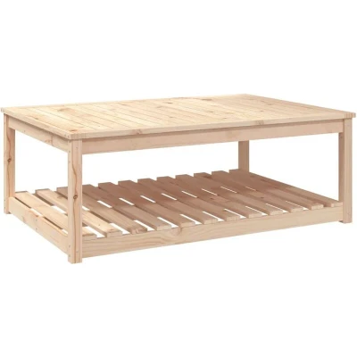 Image of vidaXL Garden Table 121x82.5x45 cm Solid Wood Pine