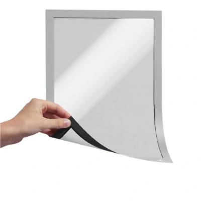 Image of Durable DURAFRAME Magnetic Frame A4 Format In Silver Pack of 5 Frames Document for Professional Internal Signage