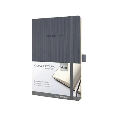 Image of Sigel CONCEPTUM A5 Lined Softcover Notebook Dark Grey