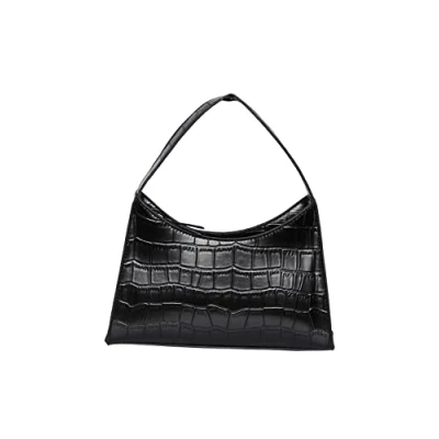 Image of PIECES Women&#039;s Pcbilla Croco Shoulder Bag, black, keine Angabe
