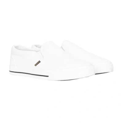 Image of Crosshatch Men Trainers Slip On Canvas Plimsolls Pumps Casual Flat Gym Shoe (White Mono, 9)