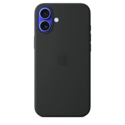 Image of Apple Silicone Back Cover Black MagSafe iPhone 16 Plus