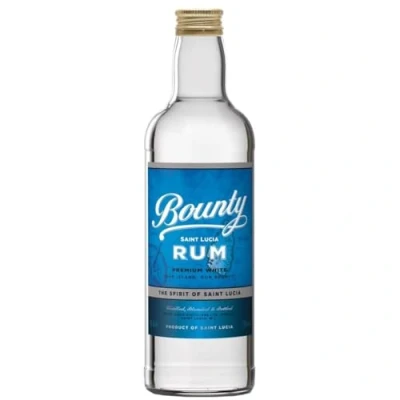Image of Bounty White: Fine Rum Miniature Distilled, blended and bottled in Saint Lucia 40% alcohol, 5cl Perfect base for Long Drink