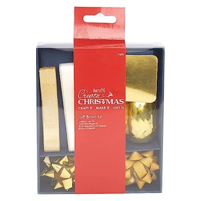 Image of Create Christmas Bow and Ribbon Set, Metallic Gold