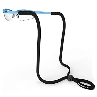 Image of STANDWERK® Basic+ Glasses Strap Perfectly Adjustable Sports Holder for &amp; Leisure Reliable and Waterproof Strap, black