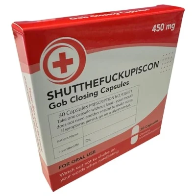 Image of Diabolical DP1384 Shutthefuckupiscon Funny Secret Santa Gifts for Men, Fuck Off, Joke Pills, Women, Rude Sweets, Men