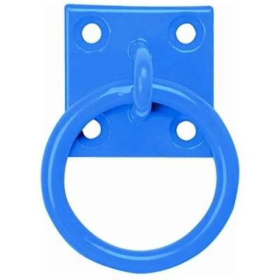 Image of Perry Equestrian Tie Ring on plate Blue