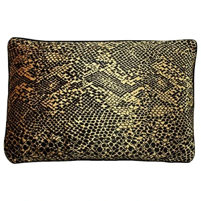 Image of Paoletti Python Cushion Cover, Gold, 40 x 60cm