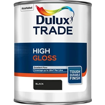 Image of Dulux Trade High Gloss Black 1L