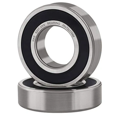 Image of XIKE 6207 2RS Sealed Ball Bearings 35x72x17mm, Chrome Steel｜Pre lubricated｜Double Rubber Seal｜6207RS Deep Groove Bearings, Pack of 2.