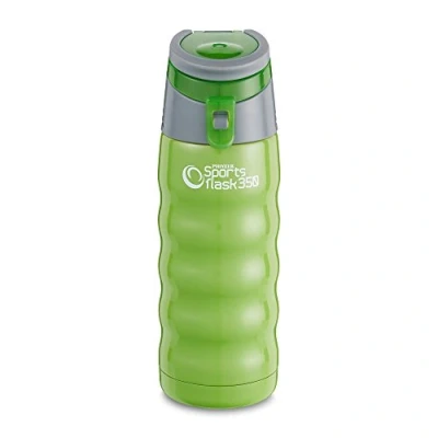 Image of Pioneer Stainless Steel Sports Flask, Double Wall Vacuum Insulated Drinks Bottle, 350ml, Green