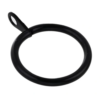 Image of Lister Cartwright 19 mm Curtain Rings Matt Black Metal(10x Rings)