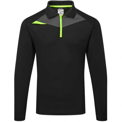 Image of Portwest DX4 Polo Shirt L/S Black Large