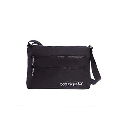 Image of DON ALGODON Women&#039;s Zita Bag, Black/White, Bandolera mediana