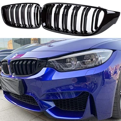 Image of Front Grill/Grilles Kidney Grill Replacement for BMW 4 Series F32 F33 F36 F80 F82(ABS, Gloss Black)