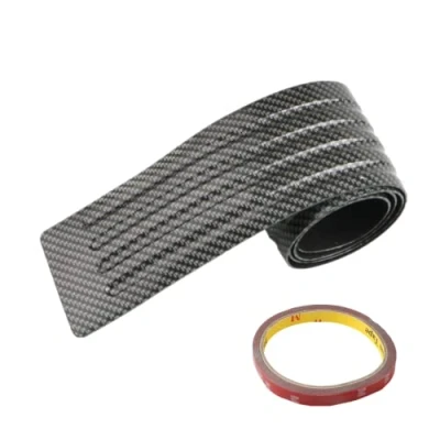 Image of Youngine Universal Carbon Fibre Rubber Rear Guard Bumper Protector Anti Scratch Trim Cover for Car Pickup SUV Truck, 90cm / 35.5 inches