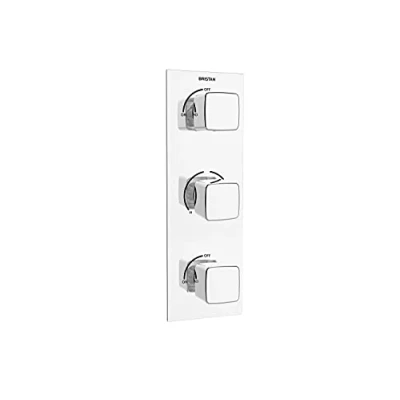 Image of Bristan COB SHC3STP C Cobalt Thermostatic Recessed Dual Control Shower Valve with Integral Twin Stopcocks, Chrome