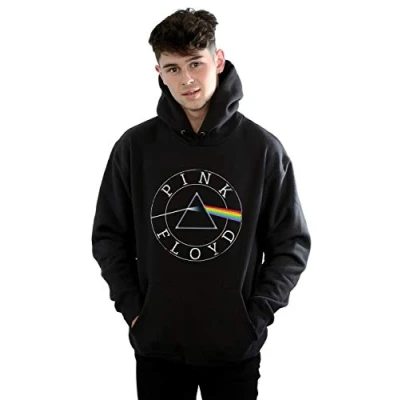 Image of Pink Floyd Men&#039;s Prism Circle Logo Hoodie Black Large